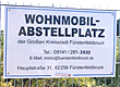 Stadt bietet Wohnmobil-Abstellpltze zur Miete